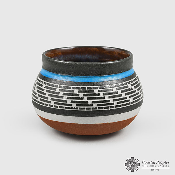 Glazed Porcelain Bowl by Pacific Northwest Coast Native Artist Patrick Leach