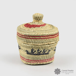 Woven Grass Basket by Northwest Coast Native Artist Dorothy Shephard