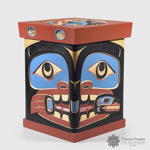 Wood Seal, Killer Whale, Frog, and Ancestor Box by Northwest Coast Native Artist Kevin Cranmer