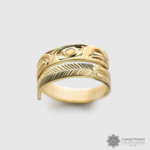 Gold Eagle Ring by Northwest Coast Native Artist Carmen Goertzen