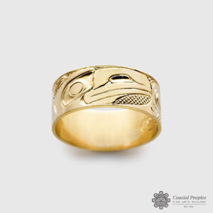 Gold Raven Ring by Northwest Coast Native Artist Carmen Goertzen