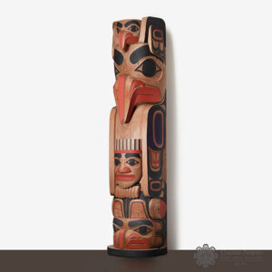 Wood Watchman, Eagles Totem Pole by Native Northwest Coast Artist Garner Moody