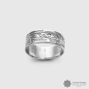 Sterling Silver Wolf ring by Native Artist Don Lancaster