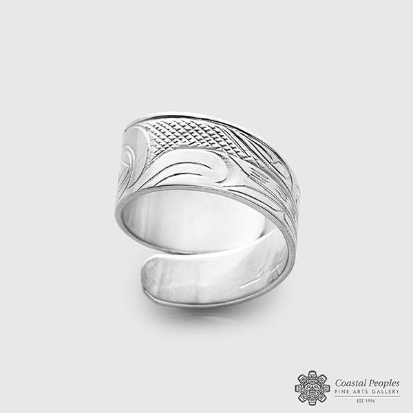 Silver Hummingbird Wrap Ring By Northwest Coast Native Artist Don Lancaster