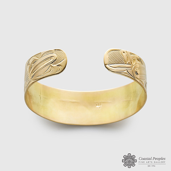 Gold Salmon Bracelet by Northwest Coast Native Artist Corrine Hunt