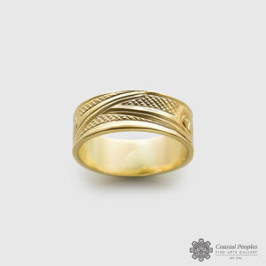 Yellow gold Hummingbird Ring by Native artist Corrine Hunt