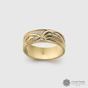 Gold Eagle & Salmon Ring by Northwest Coast Native Artist Corrine Hunt