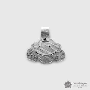 Engraved Silver and Gold Happy Cloud Pendant by Northwest Coast Native Artist Gwaai Edenshaw