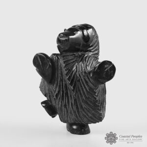 Serpentine Dancing Muskox Sculpture by Inuit Artist Pitsiulak Qimirpik