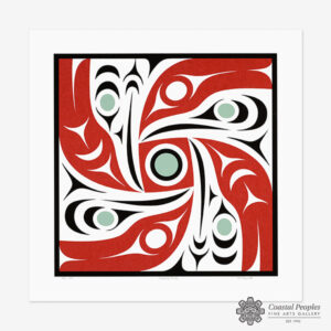 Salish Crow Serigraph by Northwest Coast Native Artist Margaret August