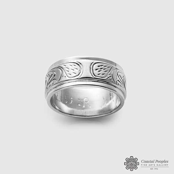 Silver bear ring by Northwest Coast Native artist Lloyd Wadhams Jr.