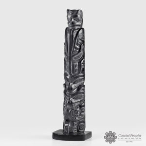 Bear Argillite Pole by Northwest Coast Indigenous Artist Erik Prytula