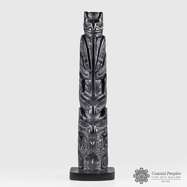 Bear Argillite Pole by Northwest Coast Indigenous Artist Erik Prytula