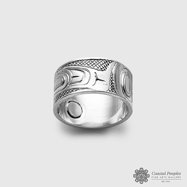 Sterling Silver Hummingbird ring by Canadian indigenous artist Carmen Goertzen