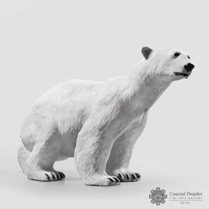 Polar Bear Sculpture by Inuit Native Artist Paul Malliki