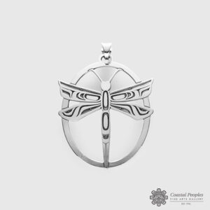 Silver Dragonfly Pendant by Native Artist Trevor Angus