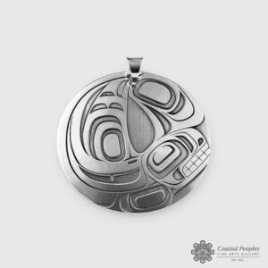 Silver Killerwhale Pendant by native Artist Trevor Angus