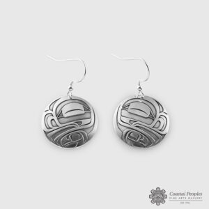 Silver Frog Earrings by Native Artist Trevor Angus