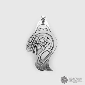 Sterling silver Killerwhale Pendant by Native Artist Trevor Angus