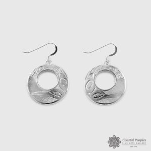 Silver Hummingbird Earrings by Native Artist Andrew Williams