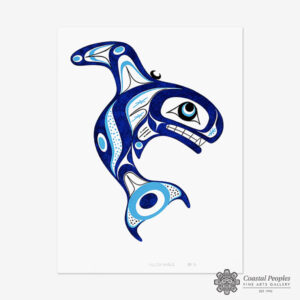 Killerwhale (Blue) Original Painting by Native Artist Adonis David