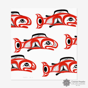 Salmon (Red) Original Painting by Native Artist Adonis David