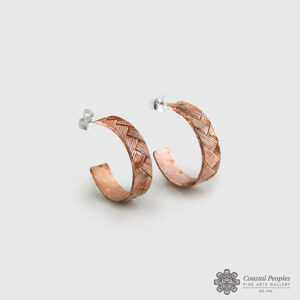 Copper Salish Weave Earrings by Native Artist Jody Sparrow l