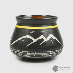 Mountains & Bear Paw Bowl by Native Artist Patrick Leach