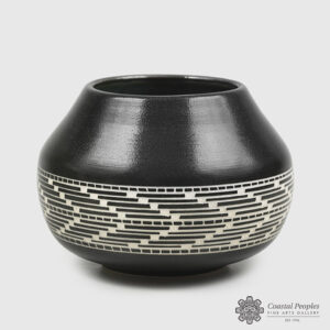 Porcelain Basket Weave Vase by Native Artist Patrick Leach