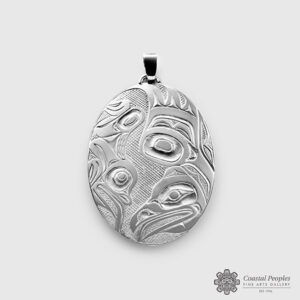 Communicators: Frog & Raven Sterling silver pendant by Native Artist Kelvin Thompson