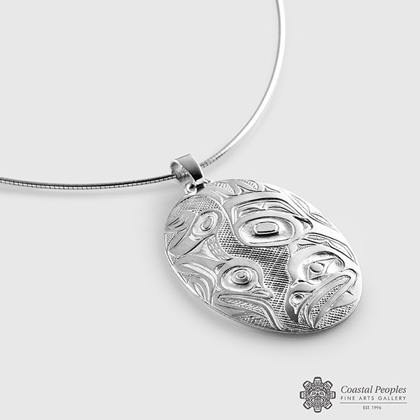 Communicators: Frog & Raven Sterling silver pendant by Native Artist Kelvin Thompson