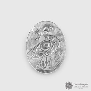 Silver Heron Pendant by Native Artist Kelvin Thompson