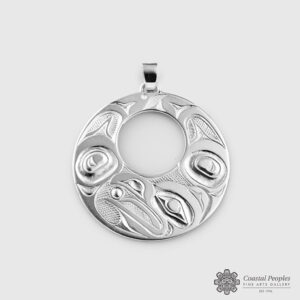 Silver Raven & Light Pendant by Native Artist Kelvin Thompson