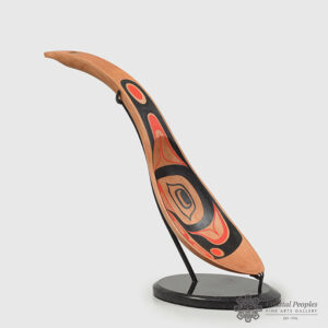 Cedar Wood & Abalone Shell Raven Ladle by Native Artist Adonis David