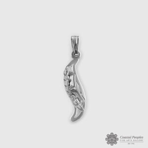 Silver Butterfly Leaf Pendant by Native Artist Harold Alfred