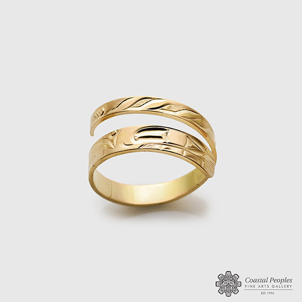 Gold Wolf Wrap Ring by Native Artist Corrine Hunt