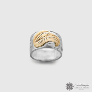Silver & Gold Eagle Ring by Native Artist Corrine Hunt