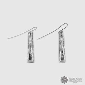 Silver Salish Weave Triangle Dangles by Native Artist Jody Sparrow.