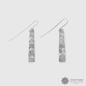 Silver Salish Weave Triangle Dangles by Native Artist Jody Sparrow.