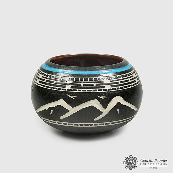Mountains & Frog Bowl by Native Artist Patrick Leach