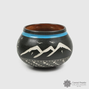 Mountains & Frog Bowl by Native Artist Patrick Leach