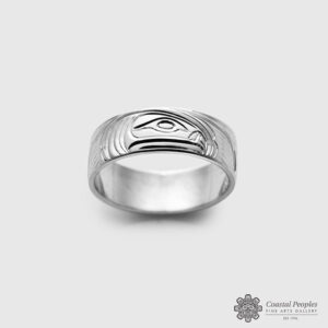 Silver Salmon Ring by Native Artist Lloyd Wadhams Jr.