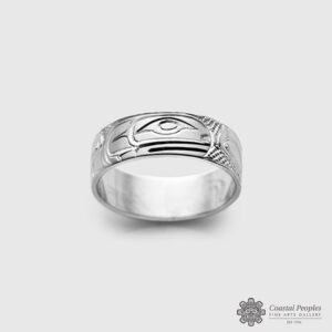 Silver Orca Ring by Native Artist Lloyd Wadhams Jr.
