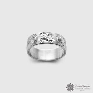 Silver Salmon Ring by Native Artist Lloyd Wadhams Jr.