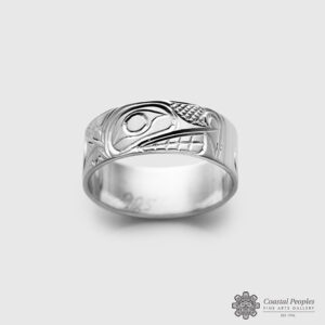 Silver Wolf Ring by Native Artist Lloyd Wadhams Jr.