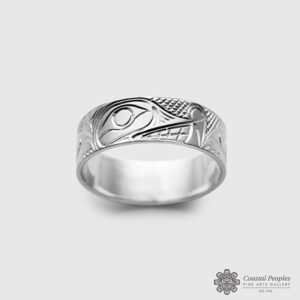 Silver Wolf Ring by Native Artist Lloyd Wadhams Jr.