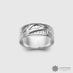 Silver Orca Ring by native Artist Lloyd Wadhams Jr.