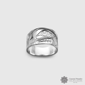 Silver Orca Ring by native Artist Lloyd Wadhams Jr.