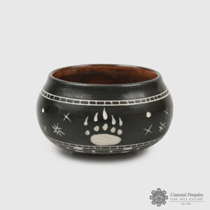 Bear Paw, Sun, Moon & Stars Bowl by Native Artist Patrick Leach