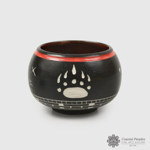 Bear Paw, Sun, Moon & Stars Bowl by Native Artist Patrick Leach